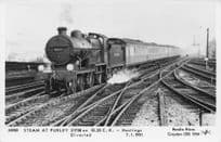 31758 Hastings Train at Purley Station in 1951 Pamlin Prints Railway RPC Postcard