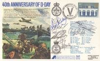 40th Anniversary Of WW2 D-Day RAF Hercules 8x Hand Signed FDC & Map