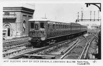4492 Train at East Croydon Station in 1950 Pamlin Prints Railway RPC Postcard