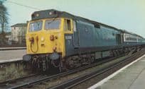 50006 Neptune Train at Basingstoke Station in 1982 Railway Postcard