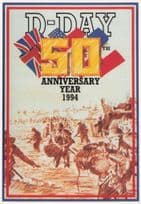 50th Anniversary Of D-Day Military War Poster Postcard