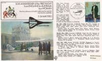 50th Anniversary Of First Flight From England To Australia By A Woman Concorde FDC