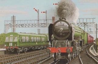 60147 Train Class A1 4-6-2 Leaves Durham for Newcastle Journey Rare Postcard