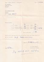 617 Squadron Flying Officer 1972 Dambuster Stamps Receipt