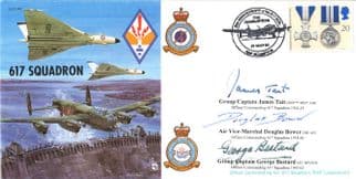 617 Squadron James Tait Douglas Bower George Bastard RAF 3x MULTI Hand Signed FDC