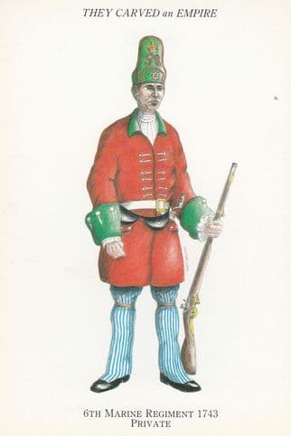 6th Marine Regiment 1743 Private Spanish War Uniform Postcard