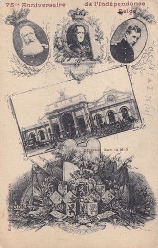 75th Anniversary Belgium Independence Postcard