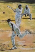 80 In Antigua Possibly Viv Richards Cricket Painting Postcard