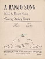 A Banjo Song Sidney Homer Howard Weedon Olde Sheet Music