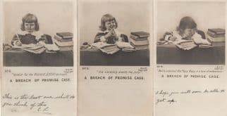 A Breach Of Promise Case 3x Children Lawyer Comic Old Postcard s
