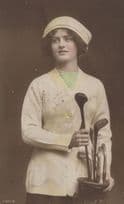 A British Beauty Playing Golf Glamour Antique Golfing Postcard Please Read