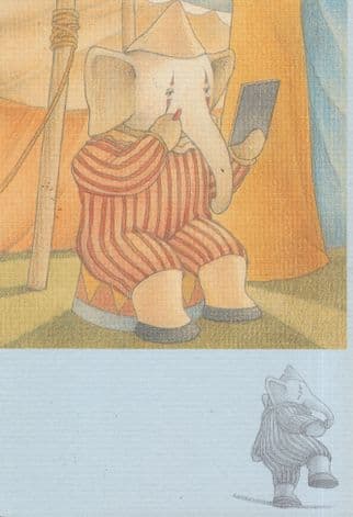 A Clown Never Forgets Elephant Circus Comic Postcard