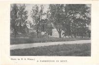 A Farmhouse In Kent Idle Moments Antique Rare Postcard