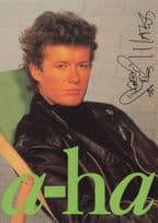 A-Ha Pop Music Rare Reflex Marketing Pop Music Printed Signed Postcard