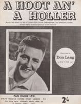 A Hoot & An' A Holler Don Lang 1950s Sheet Music