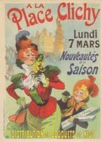 A La Place Clichy Nice French France Lundi 7 Mars Poster Postcard