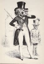 A Lion From Paris JJ Grandville Victorian French Illustrator Art Postcard