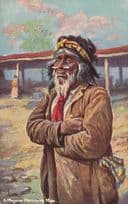 A Mojave Medicine Man California Antique Painting Postcard