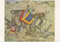 A Mughal Prince Elephant Gonache Painting V&A Museum Postcard