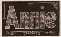 A Name Called Annie Big Letters Actress RPC Photo Old Postcard