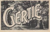 A Name Called Gertie Big Letters Antique 1904 Postcard