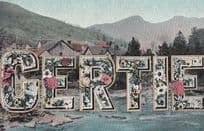 A Name Called Gertie Gertrude With Flowers Greetings Old Postcard