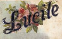 A Name Called Lily With Lucy Lucille Greetings Old Postcard