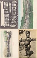 A Native Homestead Beer Party 4x South African Ethnic Postcard s