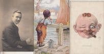 A Quiet Smoke By Boats Schieber Comic 3x Old Smoking Postcard s