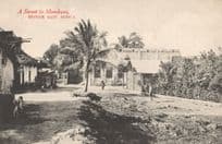 A Street In Mombasa British East Africa Rare Antique Postcard