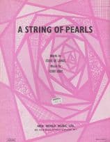 A String Of Pearls Eddie De Lange 1960s Sheet Music