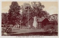 A Typical Cozy Hiawatha Cabin USA Real Photo Old Postcard