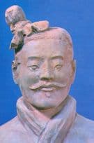 A Warrior In Battle Robe Chinese Pottery Military Museum China Postcard