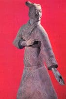 A Warrior Shooting From A Standing Position Chinese Pottery Postcard
