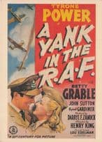 A Yank In The RAF Tyrone Power Film Poster Postcard