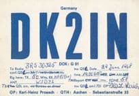 Aachen German Amateur Radio Station QSL Rare 1960s Postcard