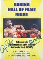 Aaron Pryor Alexis Arguello Boxing Dinner Boxer Hand Signed Programme