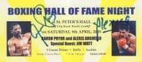 Aaron Pryor Alexis Arguello Boxing Dinner Boxer Hand Signed Ticket