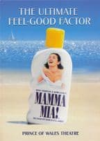 Abba Mamma Mia Sunbathing Cream Theatre Music Rare Postcard