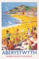 Aberystwyth Welsh 1950 Holiday Brochure Advertising Postcard