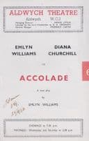 Accolade Diana Churchill Drama Aldwych Old London Theatre Programme