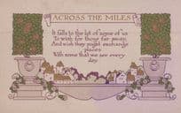 Across The Miles Exchange Places Missing You Antique Poem Postcard