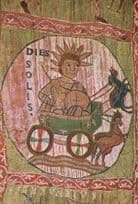 Adam & Eve Animals Gerona Spanish Cathedral Mural Rare Bible Creation Postcard