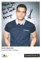 Adam Fielding as Kirin Kotecha Emmerdale Hand Signed Photo