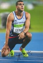 Adam Gemili British Olympic Games Athlete 12x8 Hand Signed Photo