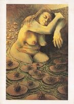 Adam Gray Lady In The Lake Very Risque Painting Postcard