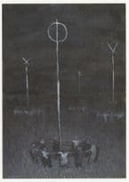 Adam Lupton Pagan Circles At Night Painting Postcard