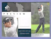 Adam Scott Upper Deck Worn Shirt Golf Tour Rare Limited Threads Card