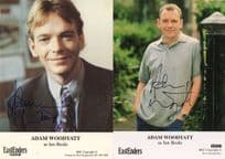 Adam Woodyatt Ian Beale RARE Eastenders Hand Signed 2x Cast Card s