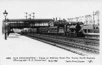 Addison Road Train Old Kensington in 1933 Pamlin Prints Railway RPC Postcard